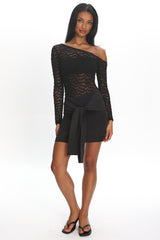 Belladonna Lace Mini Dress Black