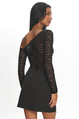 Belladonna Lace Mini Dress Black