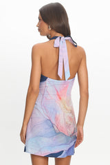 Avenor Halter Mini Dress Navy