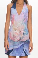 Avenor Halter Mini Dress Navy