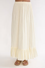 Alera Frill Hem Maxi Skirt Vanilla