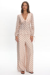 Anessa Balloon Sleeve Top Polka Dot Cream