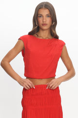 Arden Matching Set Top Chilli
