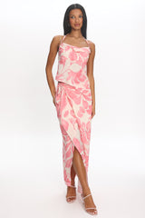 Azumi Wrap Maxi Skirt Pink