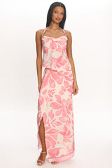 Azumi Wrap Maxi Skirt Pink