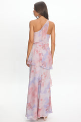 Aralia One Shoulder Maxi Dress Lilac