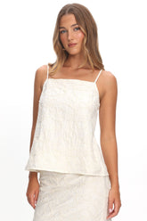 Alondra Tied Back Top Oatmeal