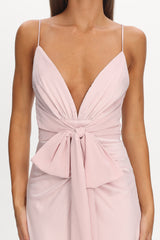 Ambrette Bow Waist Maxi Dress Pink