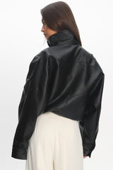 Bellarae High Neck Bomber Jacket Black