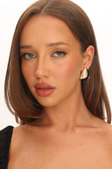 Beverly Triangle Earrings Gold/Black