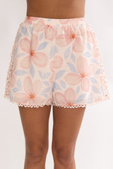 Baybreeze Lace Applique Shorts Floral