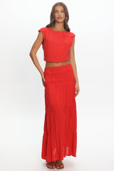 Arden Matching Set Top Chilli