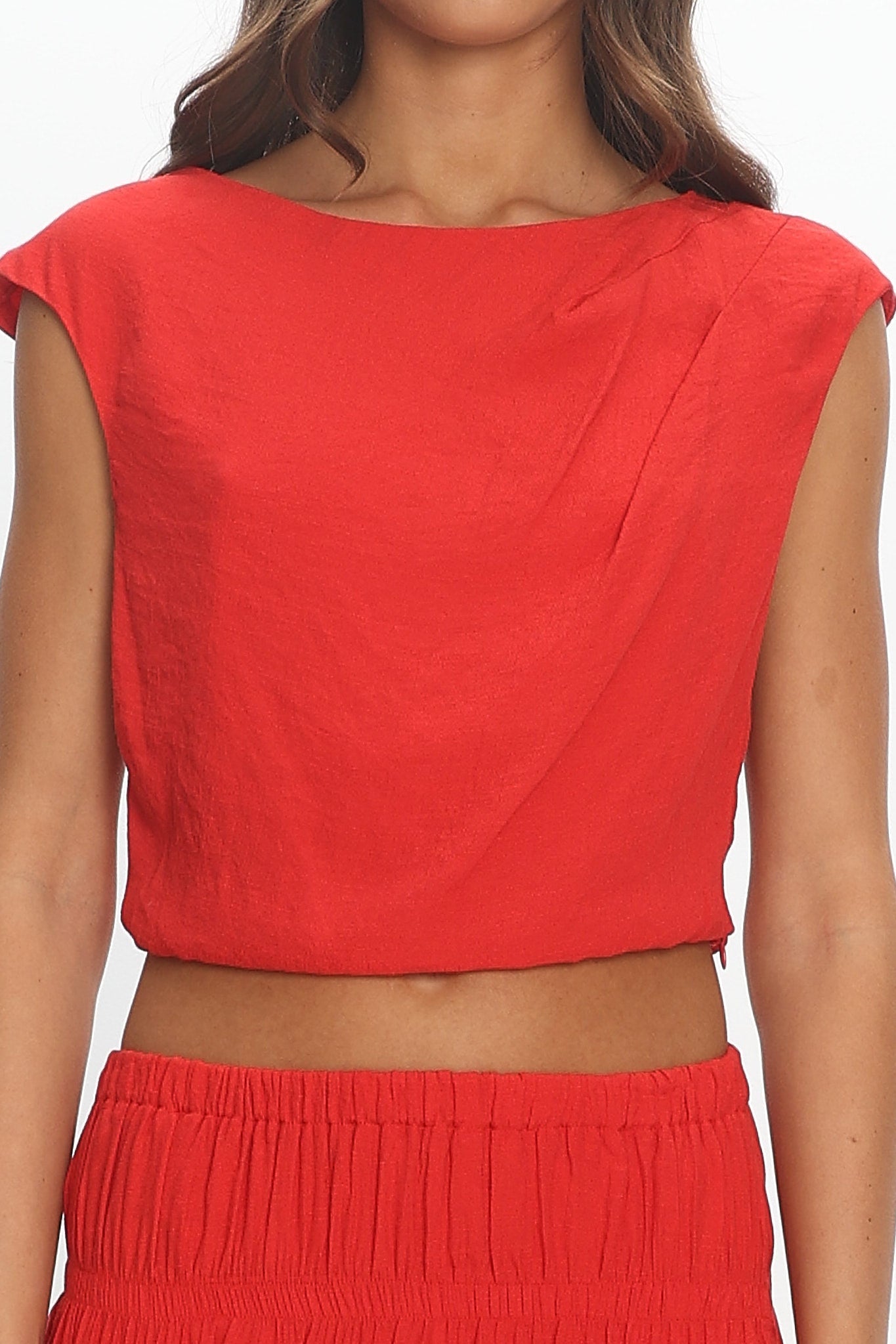 Arden Matching Set Top Chilli