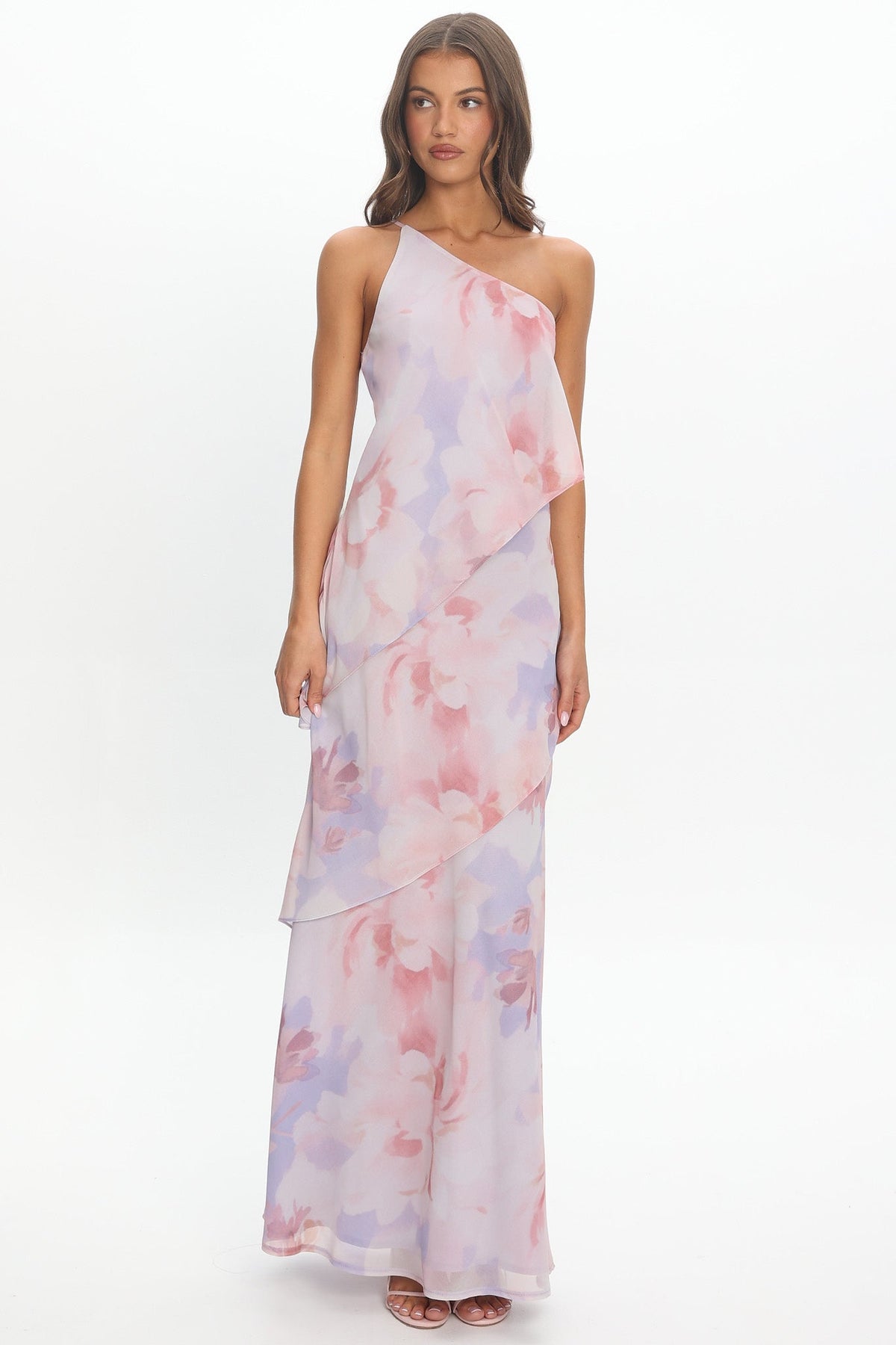 Aralia One Shoulder Maxi Dress Lilac