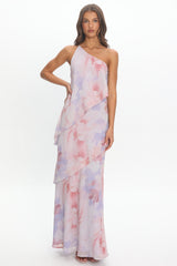 Aralia One Shoulder Maxi Dress Lilac