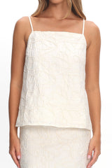 Alondra Tied Back Top Oatmeal